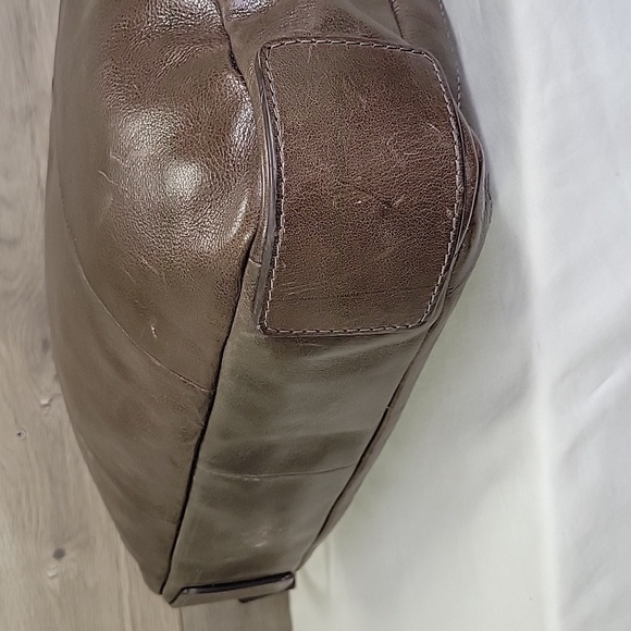 Fossil Brown Leather Laptop Messenger Crossbody Shoulder Bag - Picture 10 of 15